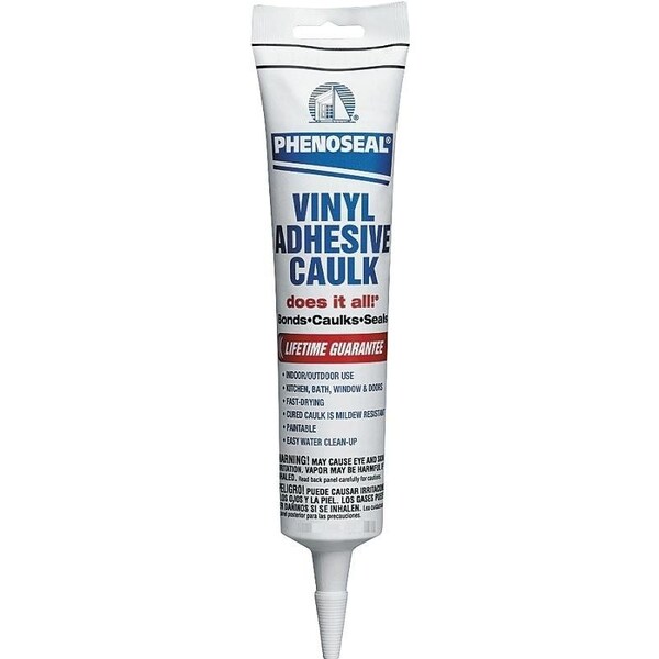 Dap PHENOSEAL 01101 Vinyl Adhesive Caulk, Translucent, 48 hr Curing, 40